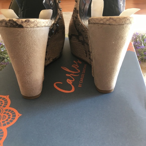 Carlos by Carlos Santana Marcia Snake Print Wedge Sandal 10 - Picture 8 of 12